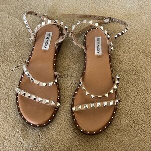 Steve Madden Silver Studded Sandals